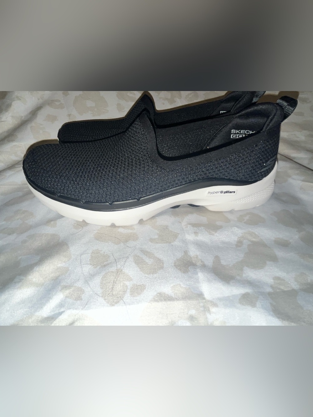 Skechers Women’s Black Slip-On with White Sole - Memory Foam Comfort